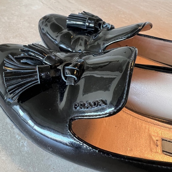 Prada Black Tassel Loafers - Picture 5 of 8